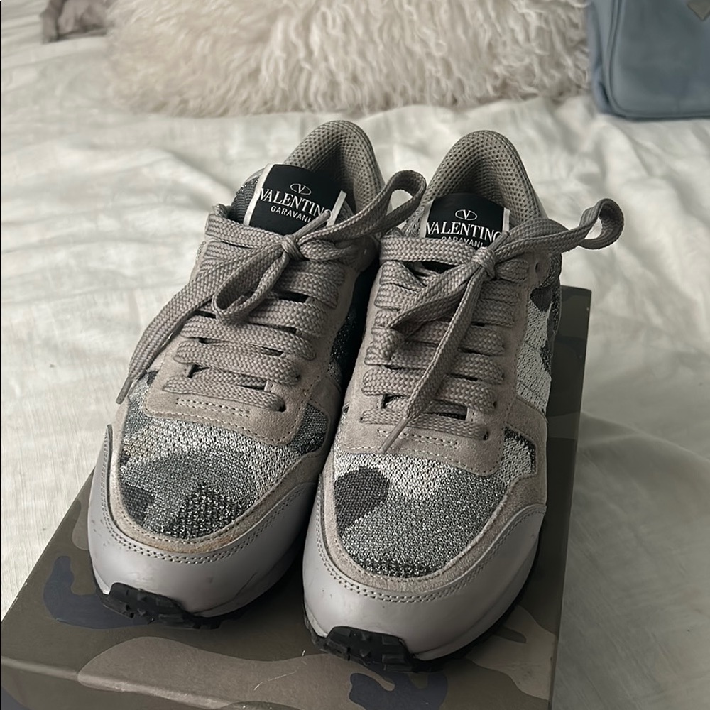 Valentino Garavani Camouflage Sneakers W/ Box